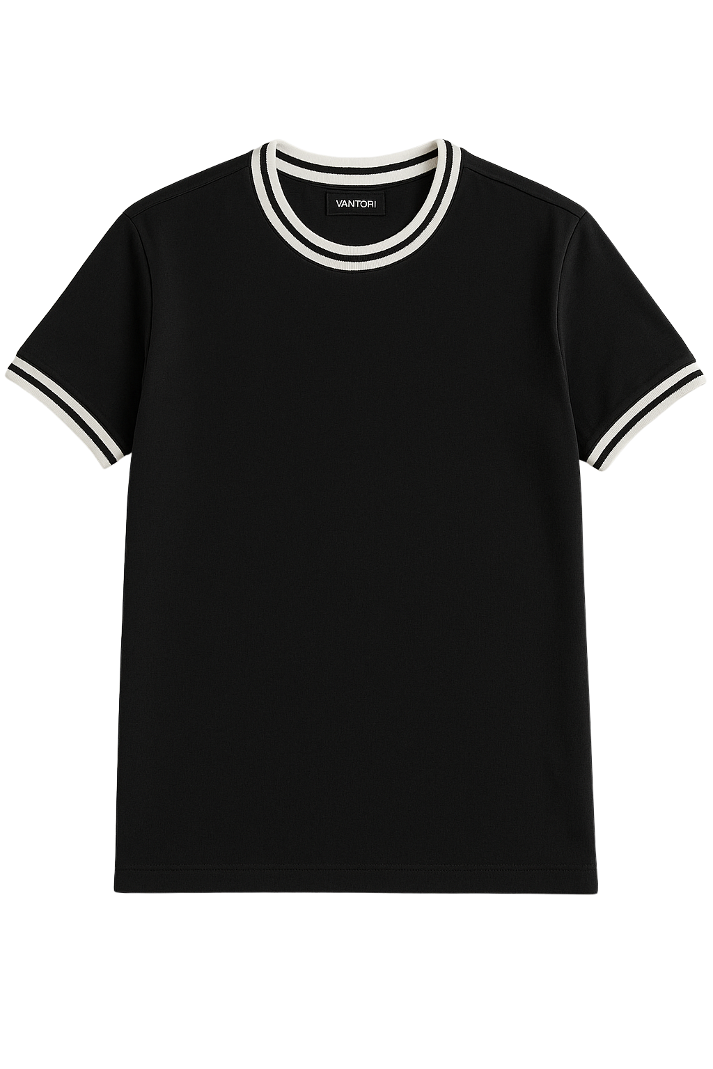 POLO DUAL STRIPE BLACK