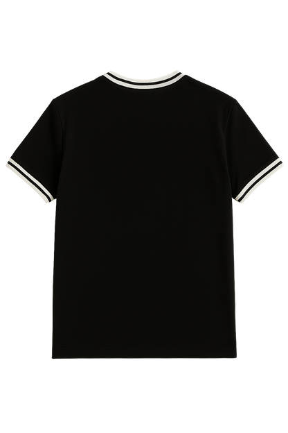 POLO DUAL STRIPE BLACK